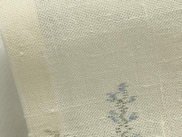 平和屋着物＊夏物 小千谷紬 紗 草花文 正絹 逸品 CAAT9969gh