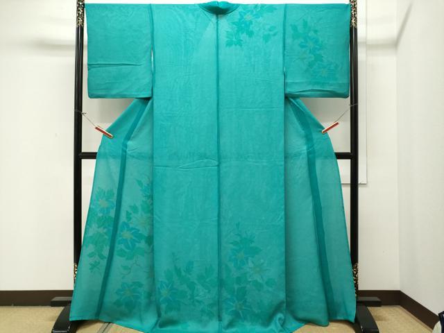 平和屋着物▽訪問着 無双 紗袷 紗×絽 枝花文 正絹 逸品 CAAU0061ev