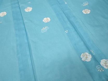 平和屋着物＊夏物 小紋 絽 草花文 洗える着物 CAAU0215ev