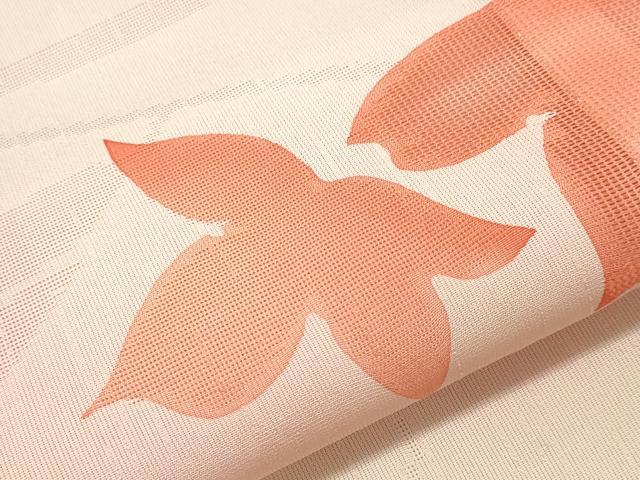 平和屋着物＊夏物 紗紬 草花紋紗正絹 逸品 CAAU0279ev