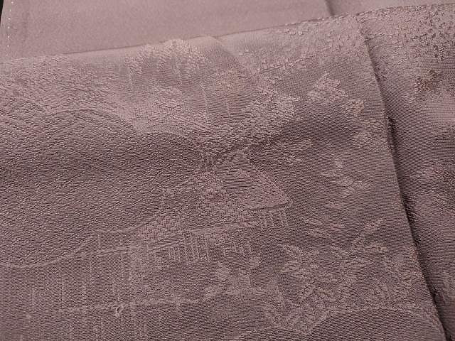 平和屋着物■豪華色留袖　雲取り風景地紋　浅紫色　正絹　逸品　CAAU0852yk