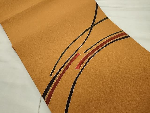 平和屋着物◎九寸開き名古屋帯 刺繍 吉祥文 金糸 鬼しぼ縮緬 正絹 逸品 CAAU0913yk