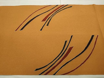 平和屋着物◎九寸開き名古屋帯 刺繍 吉祥文 金糸 鬼しぼ縮緬 正絹 逸品 CAAU0913yk