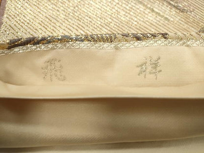 平和屋着物◎六通柄袋帯 飛祥 金糸 正絹 逸品 CAAU0940yk