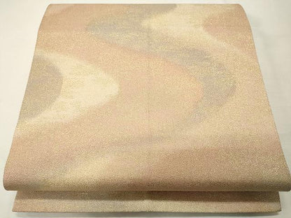 平和屋着物◎砂子綴れ 全通柄袋帯 霞文 金糸 正絹 逸品 CAAU1003yk