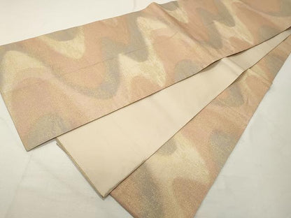 平和屋着物◎砂子綴れ 全通柄袋帯 霞文 金糸 正絹 逸品 CAAU1003yk
