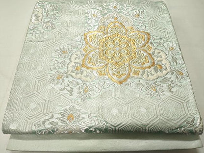 平和屋着物◎六通柄袋帯　正倉院花文　金銀糸　正絹　逸品　CAAU1005yk
