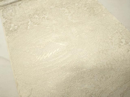 平和屋着物◎六通柄 本袋帯 鳳凰花文 銀糸 正絹 逸品 CAAU1010yk