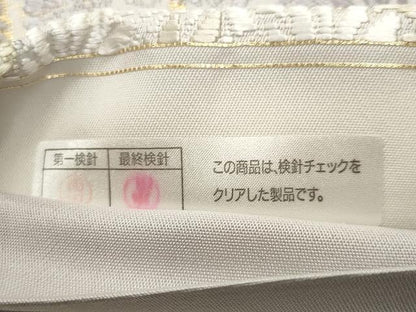 平和屋着物●六通柄袋帯　唐織　舞花文　金糸　正絹　逸品　CAAU1055yk