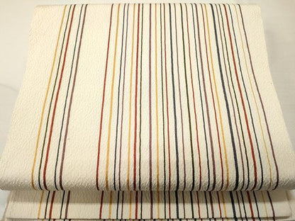 平和屋着物●九寸開き名古屋帯 縞 正絹 逸品 CAAU1063yk