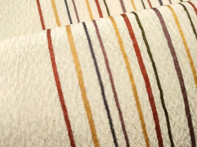 平和屋着物●九寸開き名古屋帯 縞 正絹 逸品 CAAU1063yk