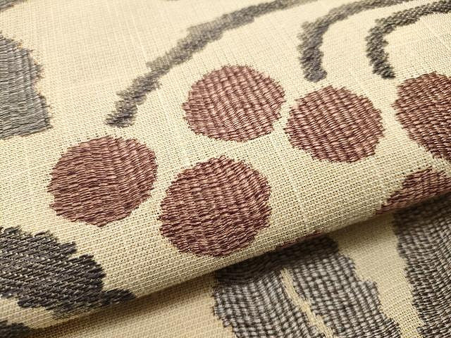 平和屋着物▽スリーシーズン 春夏秋 六通柄袋帯 葡萄蔦の葉文 金糸 正絹 逸品 CAAU1067yk