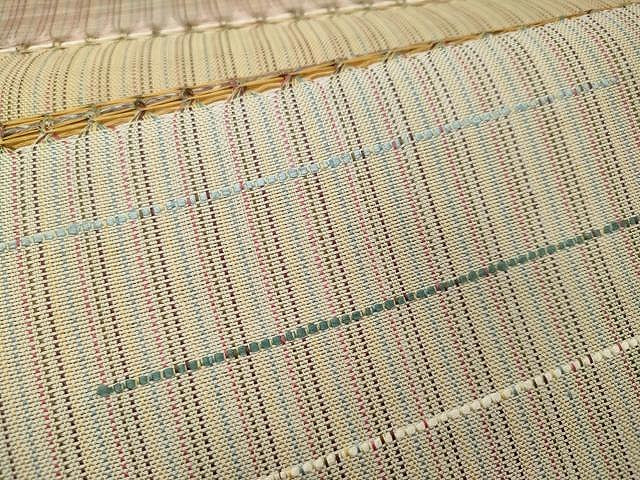 平和屋着物●六通柄袋帯 もじり織 横段文 正絹 逸品 CAAU1116yk