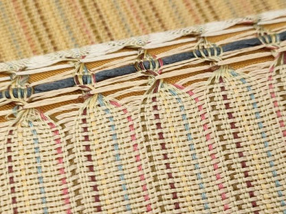 平和屋着物●六通柄袋帯 もじり織 横段文 正絹 逸品 CAAU1116yk