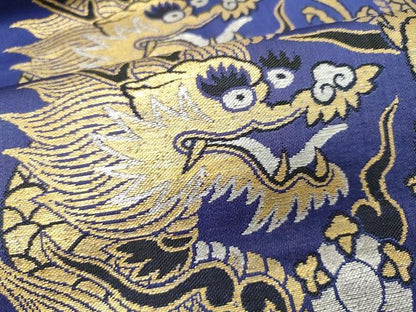 平和屋着物●アンティーク　大正ロマン　九寸名古屋帯　五爪龍　金銀糸　正絹　逸品　CAAU1168yk