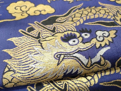 平和屋着物●アンティーク　大正ロマン　九寸名古屋帯　五爪龍　金銀糸　正絹　逸品　CAAU1168yk