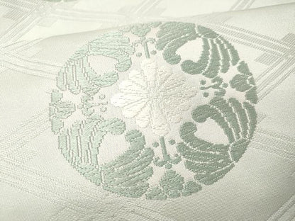 平和屋着物●九寸名古屋帯　唐織　菱花丸文　正絹　逸品　CAAU1180yk