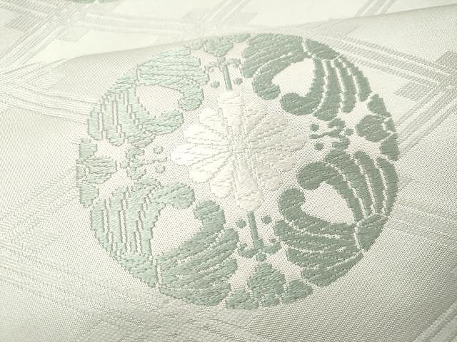 平和屋着物●九寸名古屋帯　唐織　菱花丸文　正絹　逸品　CAAU1180yk