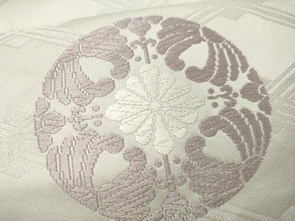 平和屋着物●九寸名古屋帯　唐織　菱花丸文　正絹　逸品　CAAU1180yk