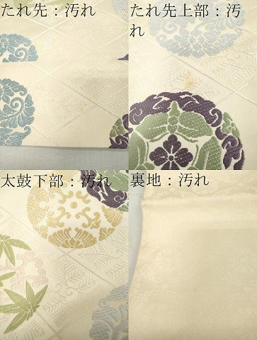 平和屋着物●六通柄袋帯　唐織　平安王朝襲色目　正絹　逸品　未使用　CAAU1198yk
