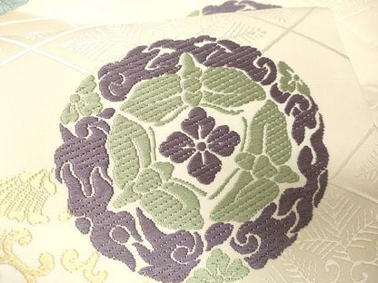 平和屋着物●六通柄袋帯　唐織　平安王朝襲色目　正絹　逸品　未使用　CAAU1198yk