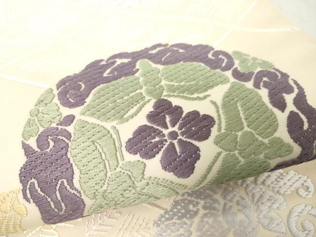 平和屋着物●六通柄袋帯　唐織　平安王朝襲色目　正絹　逸品　未使用　CAAU1198yk