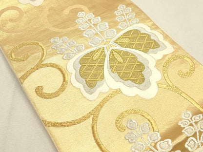 平和屋着物◎六通柄袋帯 桐文 金銀糸 正絹 逸品 CAAU1308ft