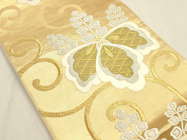 平和屋着物◎六通柄袋帯 桐文 金銀糸 正絹 逸品 CAAU1308ft