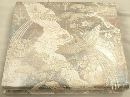 平和屋着物◎六通柄袋帯 道長花鳥文 京洛錦 二重引箔 正絹 逸品 CAAU1333ft