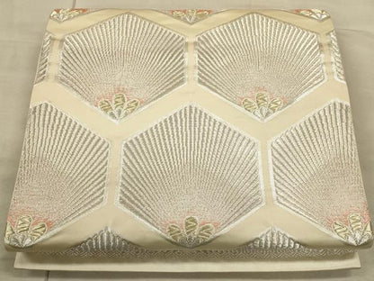 平和屋着物◎六通柄袋帯 亀甲松文 金銀糸 正絹 逸品 CAAU1391ft