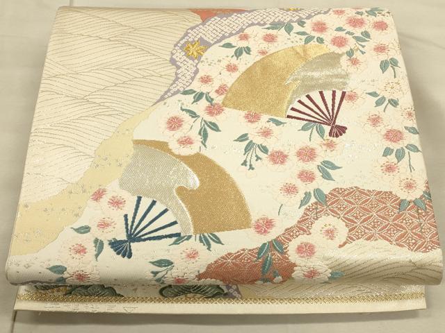 平和屋着物◎六通柄袋帯 元禄道長文 金銀糸 正絹 逸品 CAAU1392ft
