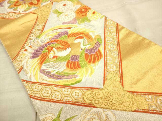 平和屋着物◎六通柄袋帯 正倉院花文 金銀糸 正絹 逸品 CAAU1411ft