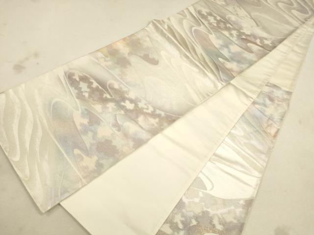 平和屋着物◎六通柄袋帯 流水文 金糸 引箔 正絹 逸品 CAAU1559ft