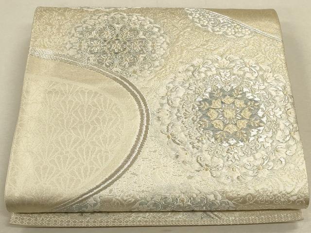 平和屋着物◎六通柄袋帯 唐織 宝相華 金銀糸 正絹 逸品 CAAU1584ft