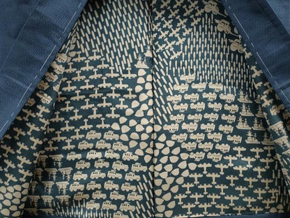 平和屋着物●男性 本場大島紬 アンサンブル 80亀甲 総詰め 正絹 逸品 未使用 CAAU1603yc