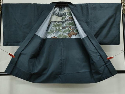 平和屋着物●男性 本場大島紬 アンサンブル 100亀甲 総詰め 正絹 逸品 CAAU1606yc