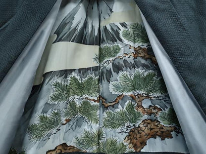 平和屋着物●男性 本場大島紬 アンサンブル 100亀甲 総詰め 正絹 逸品 CAAU1606yc