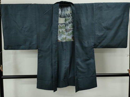 平和屋着物●男性 本場大島紬 アンサンブル 100亀甲 総詰め 正絹 逸品 CAAU1606yc