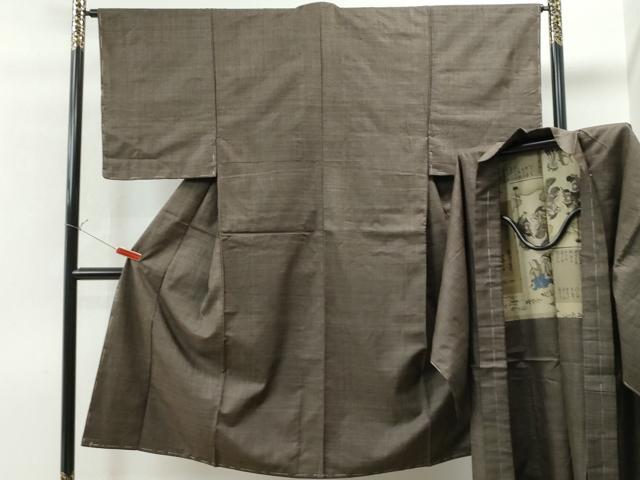 平和屋着物●男性 本場大島紬 アンサンブル 吉祥文 正絹 逸品 未使用 CAAU1607yc