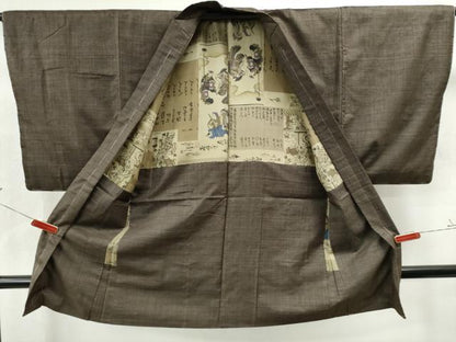 平和屋着物●男性 本場大島紬 アンサンブル 吉祥文 正絹 逸品 未使用 CAAU1607yc