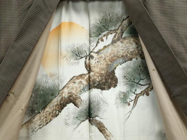平和屋着物●男性 本場大島紬 アンサンブル 吉祥文 正絹 逸品 CAAU1610yc
