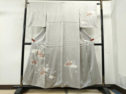 平和屋着物●創業460年・千總 訪問着 駒刺繍 絞り 地紙枝花文 金彩 高島屋扱い 正絹 逸品 CAAU1611yc