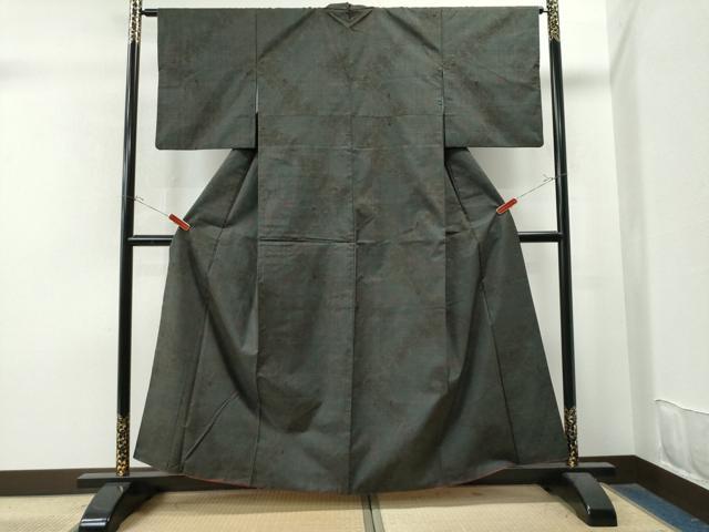 平和屋着物●本場大島紬　7マルキ　泥染め　恵絹織物謹製　証紙付き　正絹　逸品　CAAU1655yc