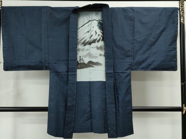 平和屋着物●男性 本場大島 アンサンブル 格子柄 遠山織物謹製 証紙付き正絹 逸品 CAAU1682yc