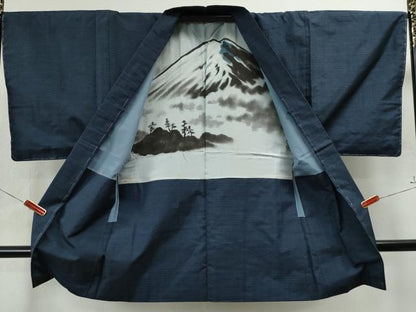平和屋着物●男性 本場大島 アンサンブル 格子柄 遠山織物謹製 証紙付き正絹 逸品 CAAU1682yc
