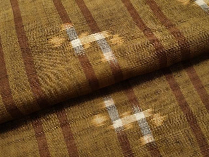 平和屋着物●上質な紬　絣文様　正絹　逸品　CAAU1684yc