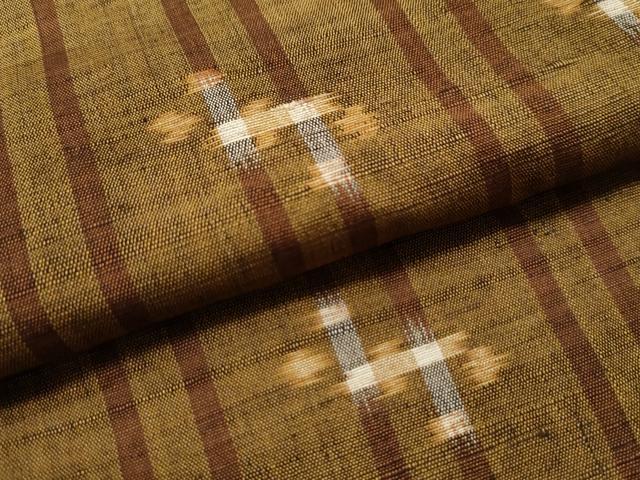 平和屋着物●上質な紬　絣文様　正絹　逸品　CAAU1684yc