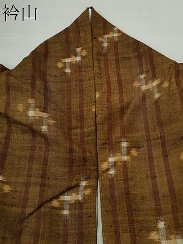 平和屋着物●上質な紬　絣文様　正絹　逸品　CAAU1684yc