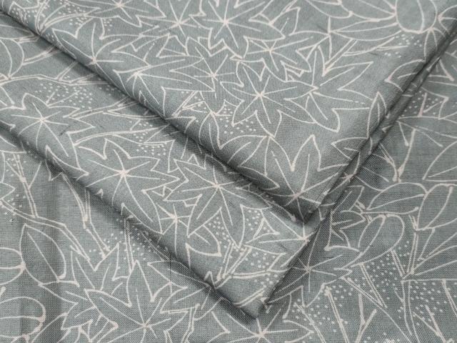 平和屋着物●上質な小紋 紬地 楓 正絹 逸品 CAAU1692yc