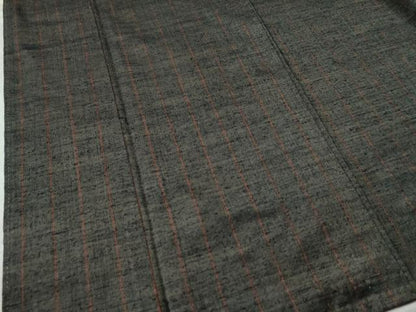 平和屋着物●上質な紬　縞　正絹　逸品　CAAU1693yc